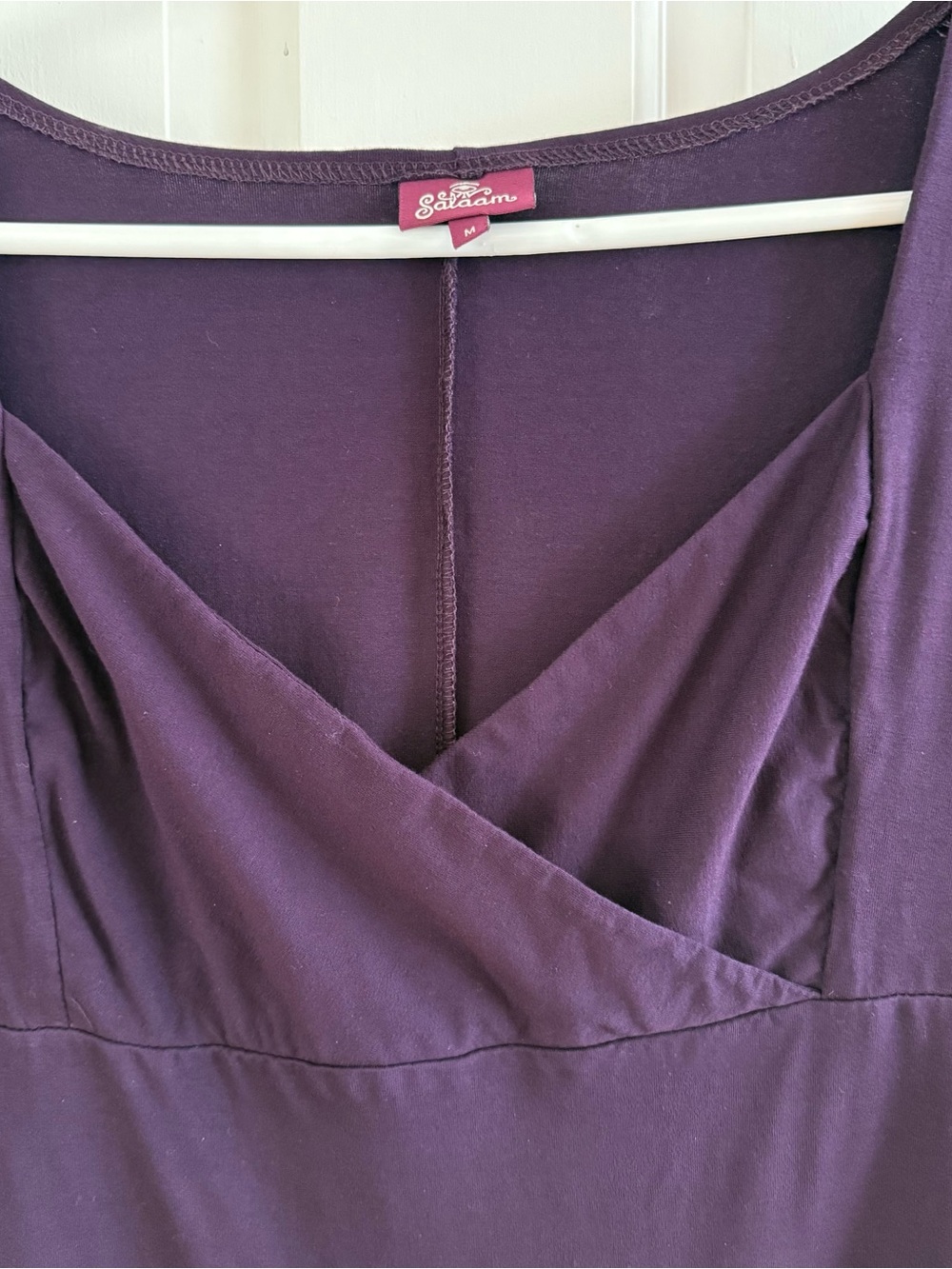 Salaam Deep purple, drapey short sleeve dress - size M